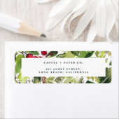 prettige feestdagen waterverf kerstmis etiket (Insitu)