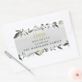 prettige feestdagen waterverf kerstmis rechthoekige sticker (Envelop)