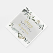 prettige feestdagen waterverf kerstmis servet (Hoek)