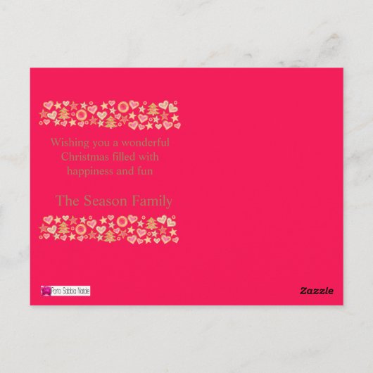 prettige feestdagen waterverf koekjes in brood briefkaart (Achterkant)