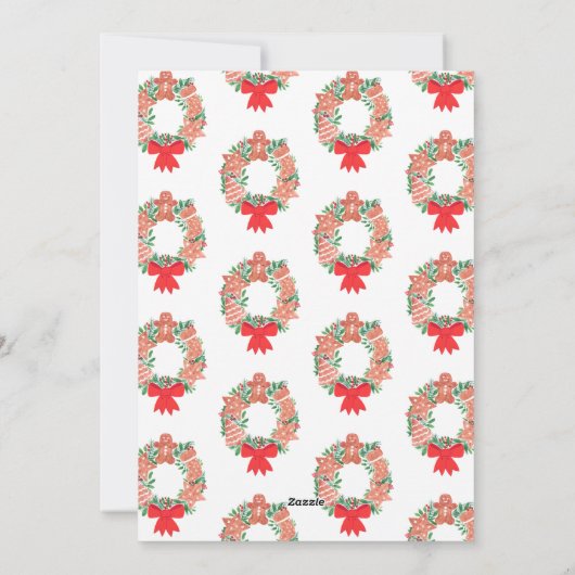 Prettige feestdagen Waterverf krans Feestdagenkaart (Achterkant)