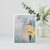 Prettige feestdagen Waterverf Lantaarn Feestdagenkaart (Staand voorkant)