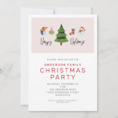 Prettige feestdagen Waterverf Leuk kerstfeest Kaart (Voorkant)