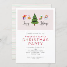 Prettige feestdagen Waterverf Leuk kerstfeest