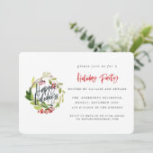 prettige feestdagen waterverf partijuitnodiging. feestdagenkaart (Staand voorkant)