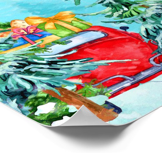 prettige feestdagen Waterverf Poster schilderen (Hoek)