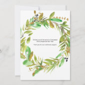 Prettige feestdagen Waterverf Wreath Corporate Xma Feestdagenkaart (Achterkant)