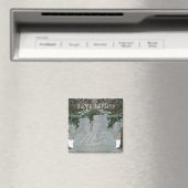 prettige feestdagen Waving Snowmen Magneet (Insitu (Vaatwasser))