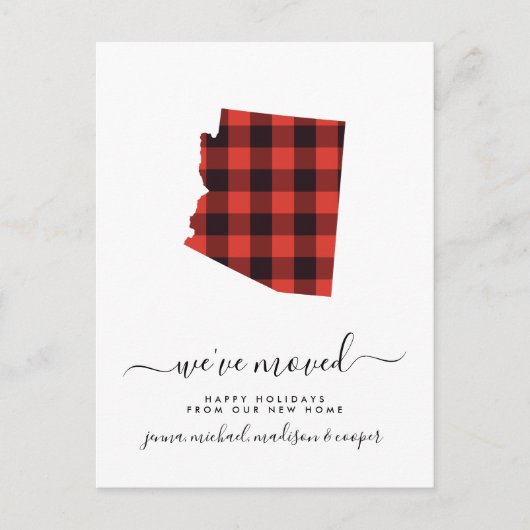 prettige feestdagen | We hebben ons verplaatst | A Briefkaart (Voorkant)