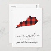 prettige feestdagen | We hebben ons verplaatst | K Briefkaart (Voorkant / Achterkant)