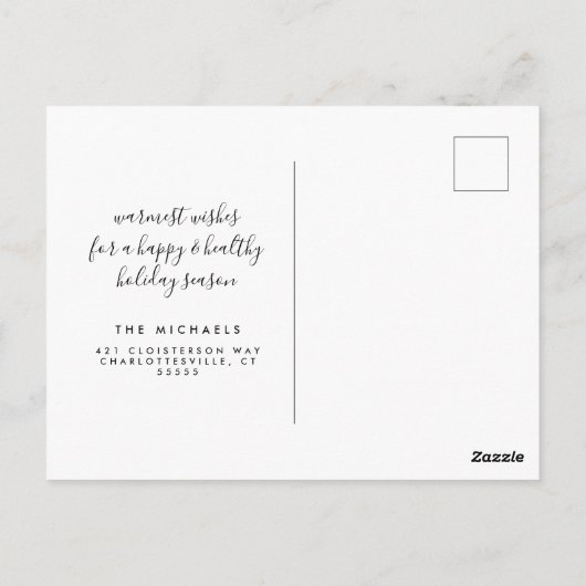 prettige feestdagen | We hebben ons verplaatst | T Briefkaart (Achterkant)