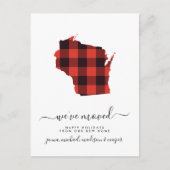 prettige feestdagen | We hebben ons verplaatst | W Briefkaart (Voorkant)