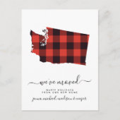 prettige feestdagen | We hebben ons verplaatst | W Briefkaart (Voorkant)