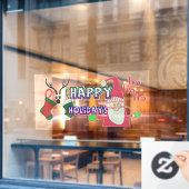 prettige feestdagen We zijn dankbaar voor jullie H Raamsticker (Cafe Raam)