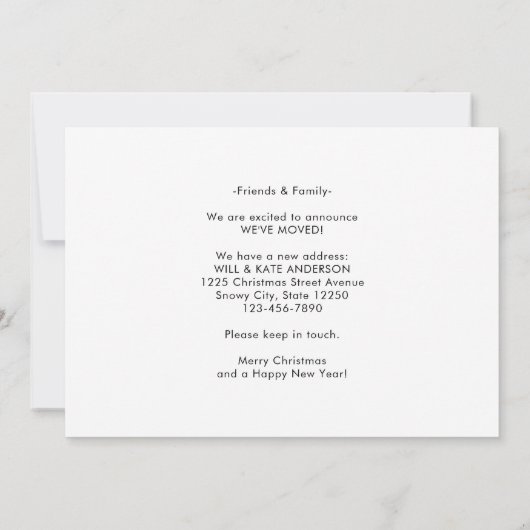 prettige feestdagen we zijn op weg naar Bezoek Bew Aankondiging (Achterkant)