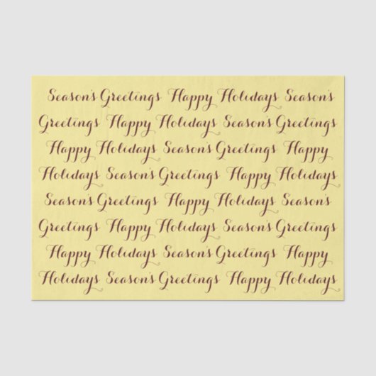 prettige feestdagen Weefselpapier van RoseWrites Tissuepapier (Voorkant)