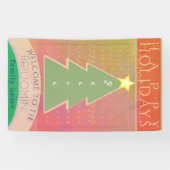 prettige feestdagen "Welkom" Familiebanner Spandoek (Horizontaal)