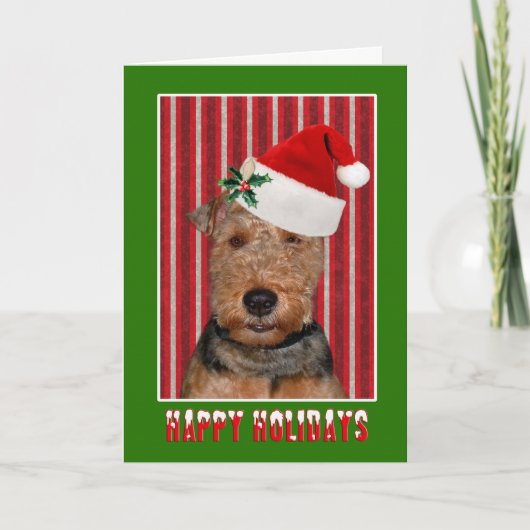 prettige feestdagen Welsh Terrier Kaart (Voorkant)