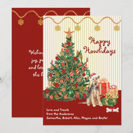 prettige feestdagen Welsh Terrier Tree Cadeaus (Voorkant / Achterkant)