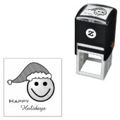Prettige feestdagen Wensen Grappige Santa Hat Zelfinktende Stempel (In situ)