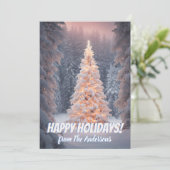 Prettige feestdagen wenskaart Christmas pine 81, Kaart (Staand voorkant)