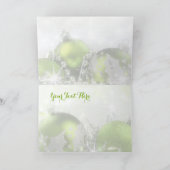 Prettige feestdagen Wenskaart Groen en Zilver (Binnen)