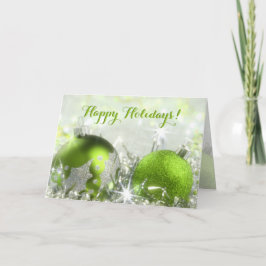 Prettige feestdagen Wenskaart Groen en Zilver Kaart