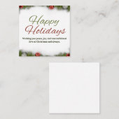 prettige feestdagen Wenskaart Informatiekaartje (Voorkant / Achterkant)