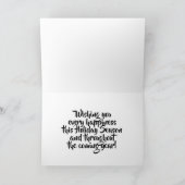 Prettige feestdagen Wenskaart Kerst Elementen Kaart (Binnen)