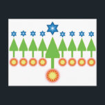 Prettige feestdagen Wenskaart - KerstChanoeka<br><div class="desc">Ken je mensen die van alles een beetje vieren? Deze kaart shows een bos van vakantiebomen; flip het over (ondersteboven) en het shows van de Chanoeka menorah kaarsen. Laat je vrienden kiezen welke manier ze willen laten zien. Kaart is leuk en geschikt voor christenen en joden. (Mijn familie is half...</div>