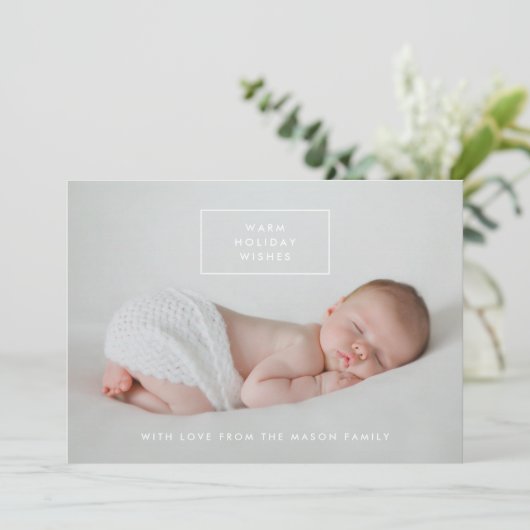 Prettige Feestdagen Wenskaart met Foto Feestdagenkaart (Staand voorkant)