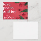 prettige feestdagen wenskaart notitiekaartje (Voorkant / Achterkant)