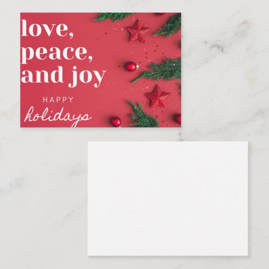 prettige feestdagen wenskaart notitiekaartje (Voorkant / Achterkant)