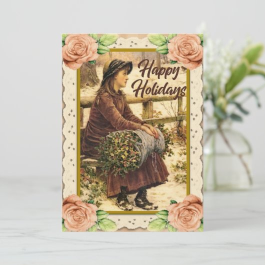  Prettige feestdagen Wenskaart platteland Feestdagenkaart (Staand voorkant)