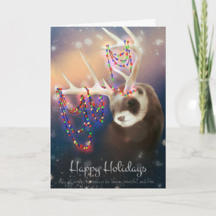 Prettige feestdagen Wenskaart van Ferret Kaart