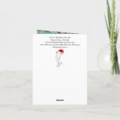 Prettige feestdagen Wenskaart van rendieren (Achterkant)