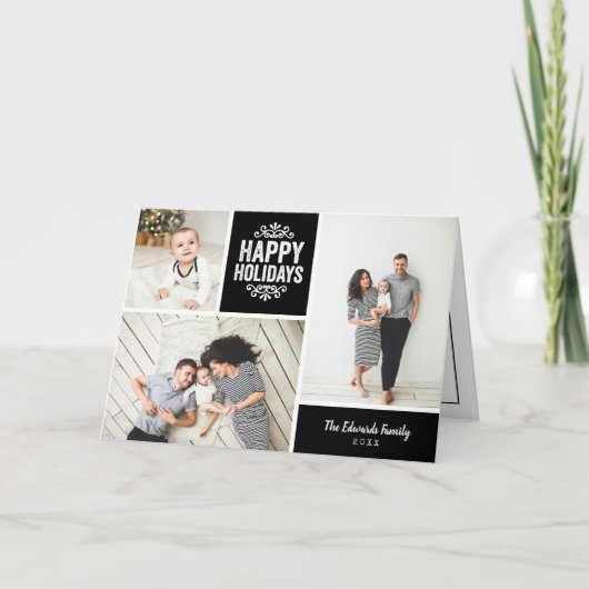 prettige feestdagen Wenskaart voor fotocollage (Voorkant)