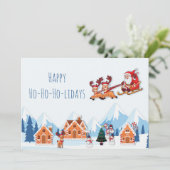 Prettige feestdagen Whimsical Feestdagenkaart (Staand voorkant)