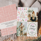 Prettige feestdagen Whimsical Icons Hand getekend Feestdagenkaart