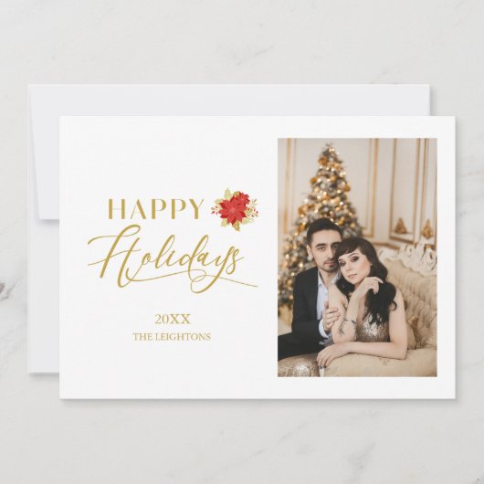 prettige feestdagen Whimsical Ponsettia (Voorkant)