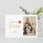 prettige feestdagen Whimsical Ponsettia (Staand voorkant)