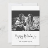 Prettige feestdagen Whimsical Script Foto Feestdagenkaart (Voorkant)