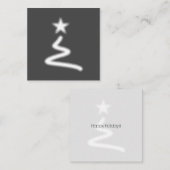 prettige feestdagen White Playful Xmas Tree Spray Notitiekaartje (Voorkant / Achterkant)