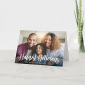 prettige feestdagen White Script-kerstfoto (Voorkant)