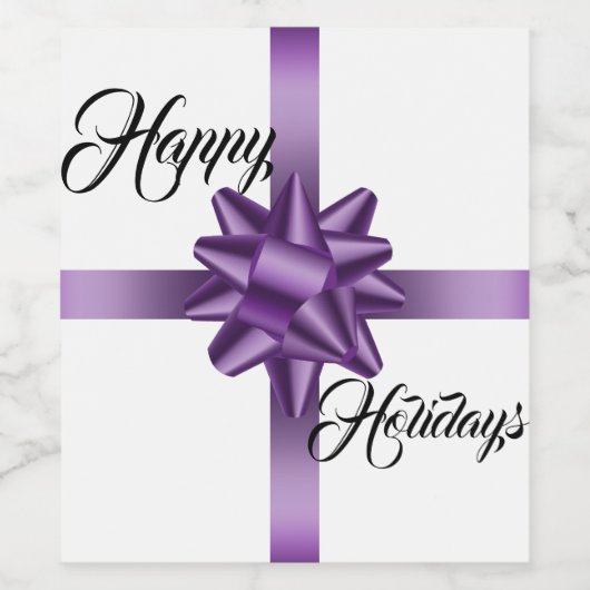 prettige feestdagen wijn etiket (Enkel label)