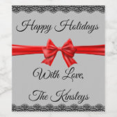 prettige feestdagen Wijnlabel Wijn Etiket (Enkel label)