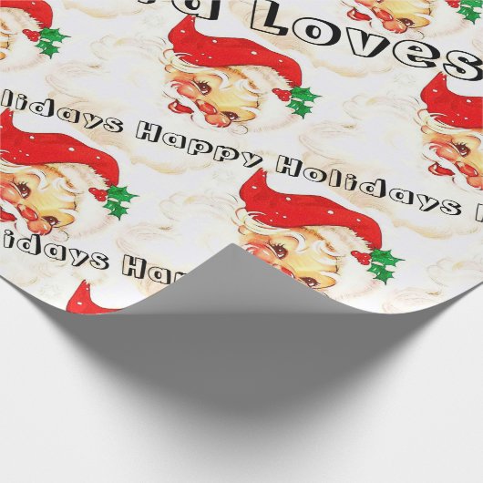 Prettige feestdagen Wikkelpapier  kerstman Cadeaupapier (Hoek)