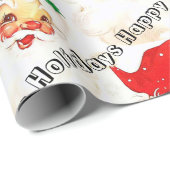 Prettige feestdagen Wikkelpapier  kerstman Cadeaupapier (Rol Hoek)