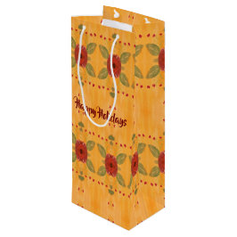 Prettige feestdagen | Wine Paper Gift Bag Wijn Cadeautas