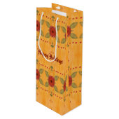 Prettige feestdagen | Wine Paper Gift Bag Wijn Cadeautas (Voorkant Gekanteld)